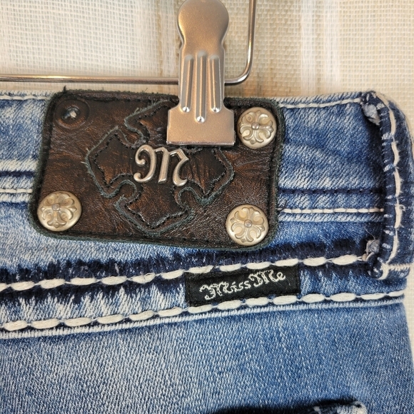 Miss Me Boyfriend Jeans Midrise Lowrise Blue Size 27 JPB5014‎ - Picture 9 of 12